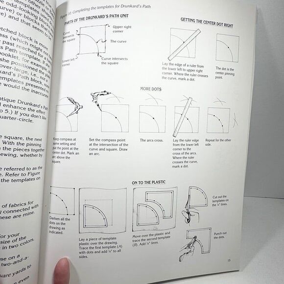 Quilt Pattern Happy Trails Classic Drunkard's Path by Pepper Cory Book - Picture 4 of 10